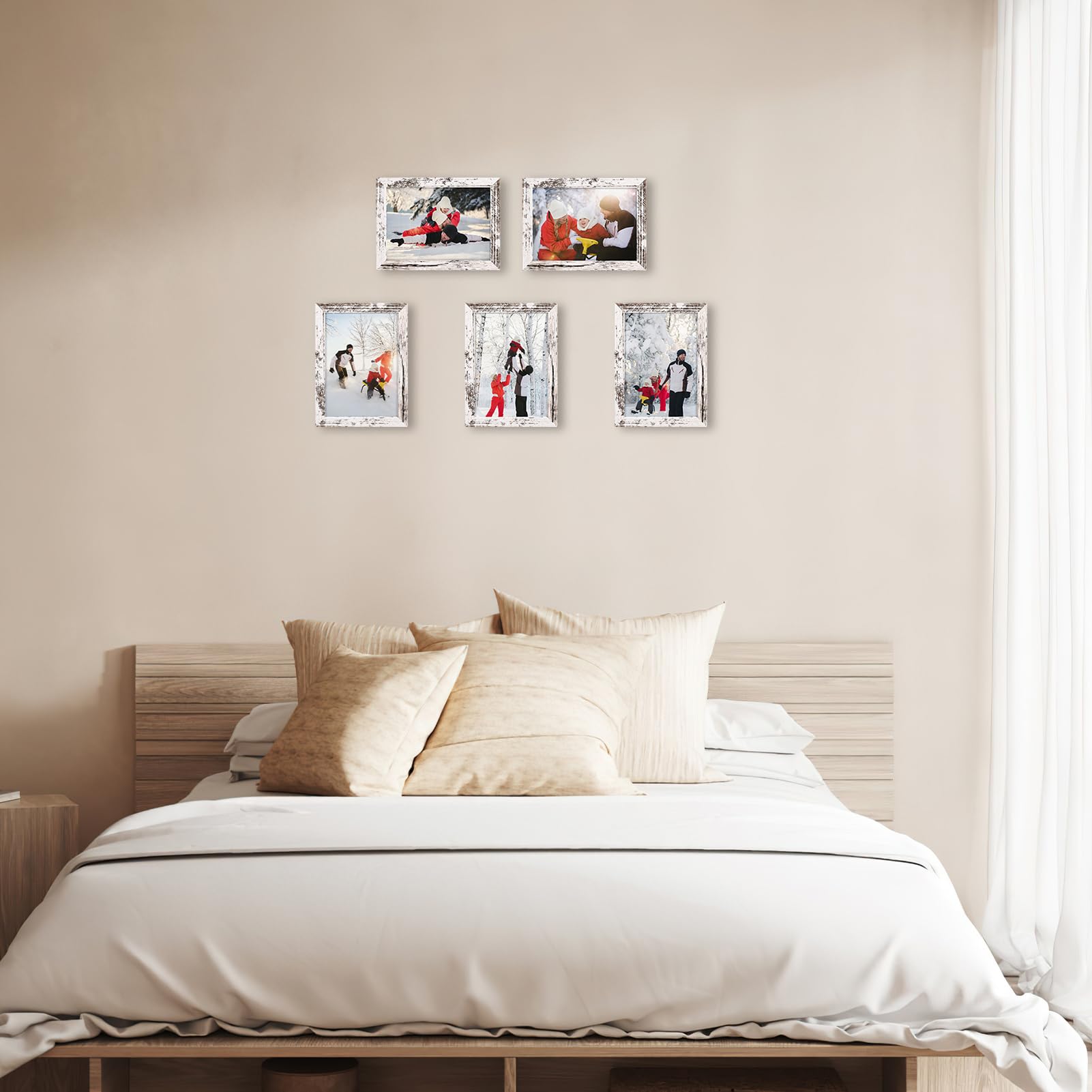 PHAREGE frame next to a 5x7 photo for scale showing correct photo fit and proportion