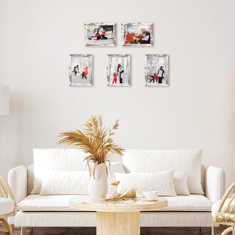 PHAREGE gallery wall with multiple frames creating a coordinated farmhouse display
