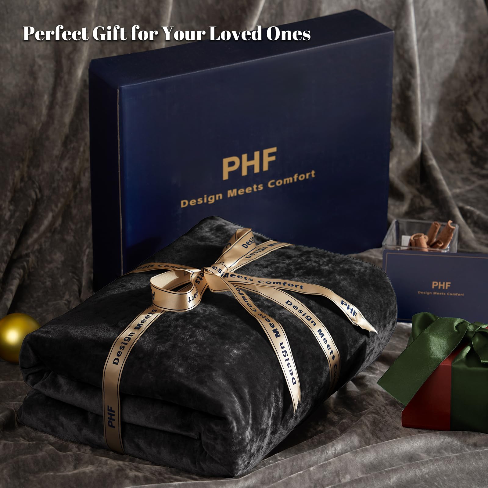 PHF folded black sheet packaged neatly indicating easy storage and gifting