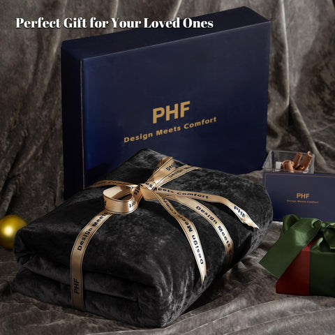 PHF folded black sheet packaged neatly indicating easy storage and gifting