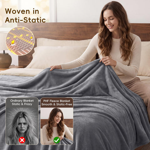 PHF blanket folded compact for travel showing lightweight packability benefit