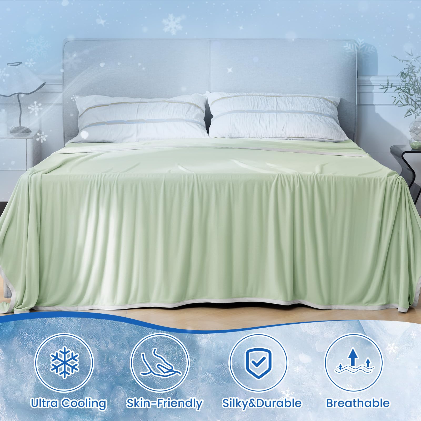 PHF blanket in use with sleepers illustrating moisture-wicking and comfort benefit
