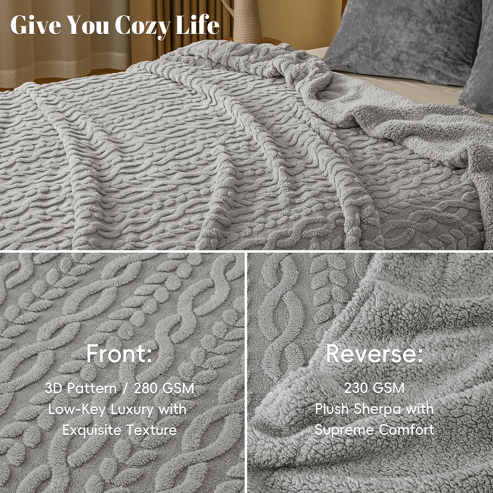 PHF blanket draped on sofa for lounge comfort and living-room style