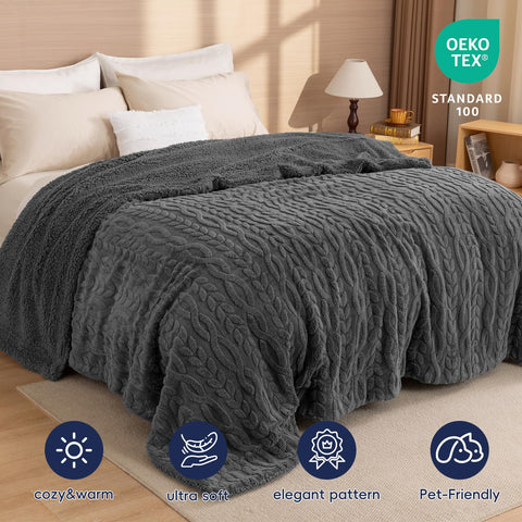 PHF lifestyle shot of blanket on sofa providing cozy living room comfort