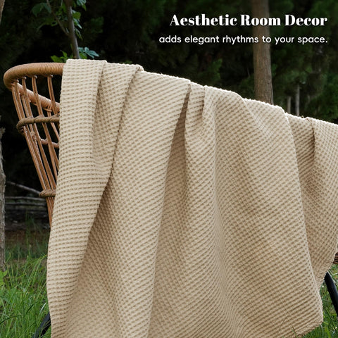 PHF blanket beside ruler for scale showing true king dimensions and generous coverage benefit