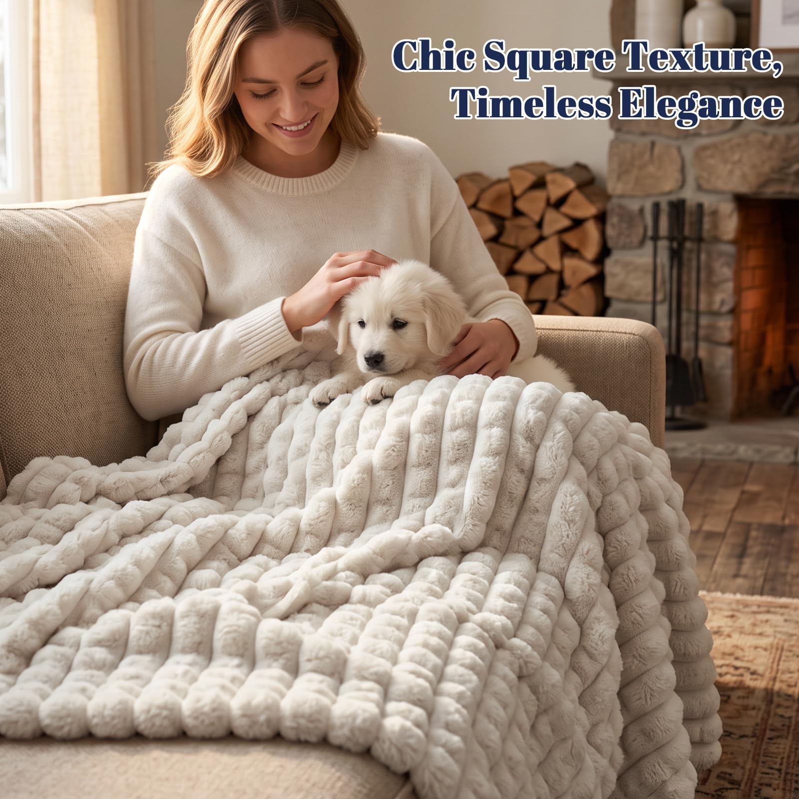 PHF blanket spread on king bed creating cozy layered bedding for better sleep comfort