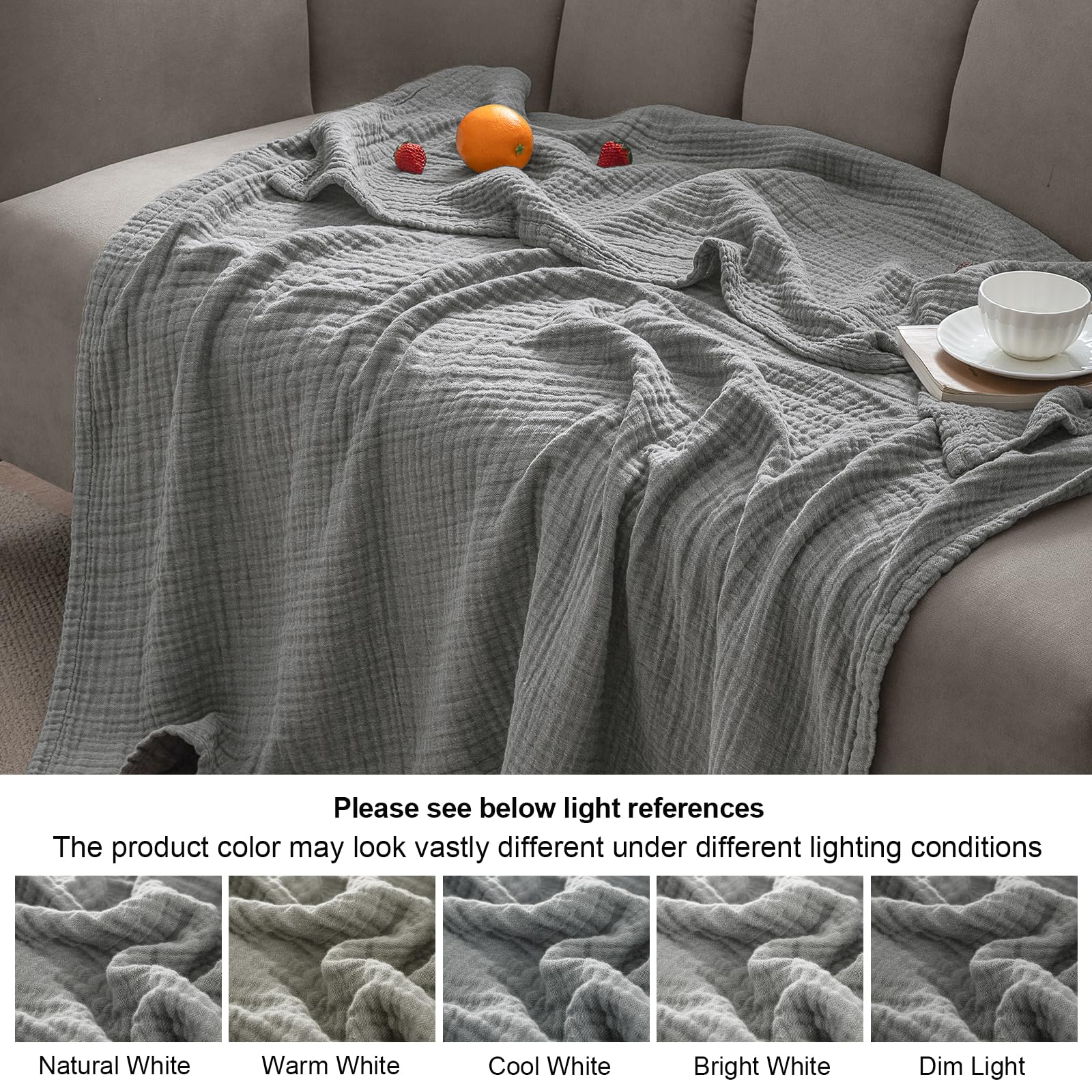 PHF draped on nursery glider showing gentle cotton for baby-friendly use