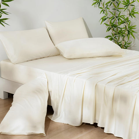 PHF bed scene with sheets in bedroom illustrating refined look and cooled sleeping surface
