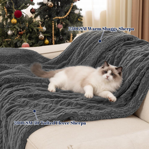 PHF image showing reversible sherpa and jacquard sides for warmth options