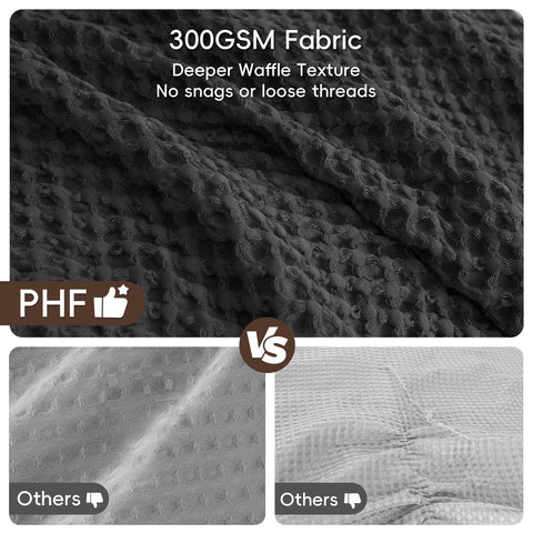 PHF pillow sham stitching detail showing secure quilting and durable construction benefit