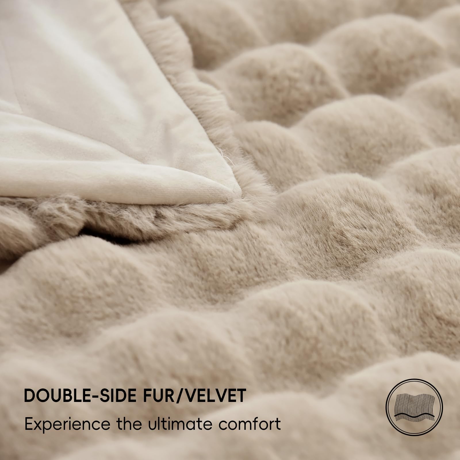 PHF throw styled on sofa adding warmth and refined decor