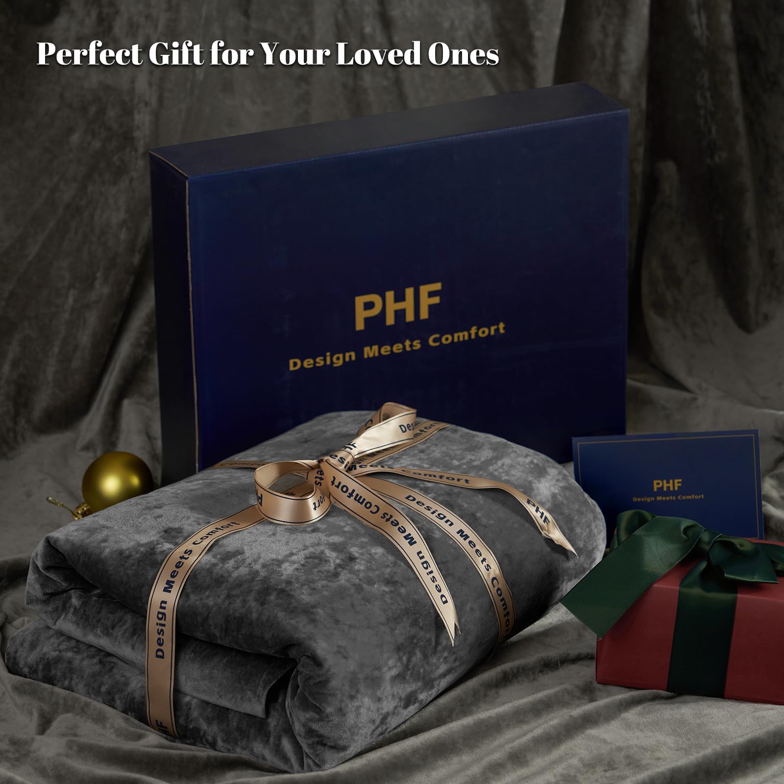 PHF velvet sheet styled on bed showing elegant aesthetic and cozy benefit