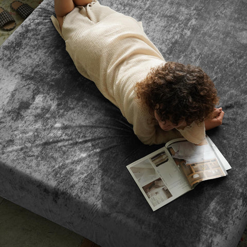 PHF fabric and washcare label close-up showing easy-care durability benefit