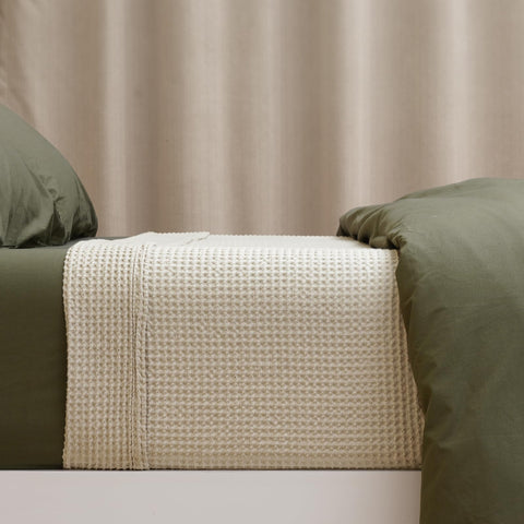 PHF waffle blanket texture and shadow emphasizing visual depth