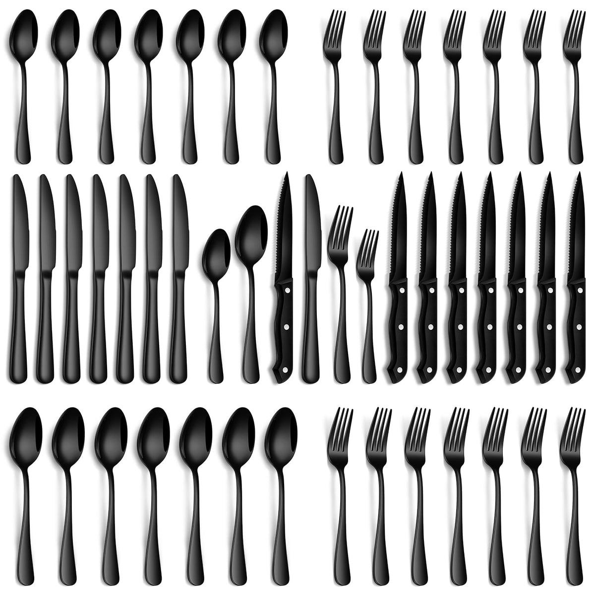 PHILIPALA full set front view showing complete 48-piece offering and polished finish