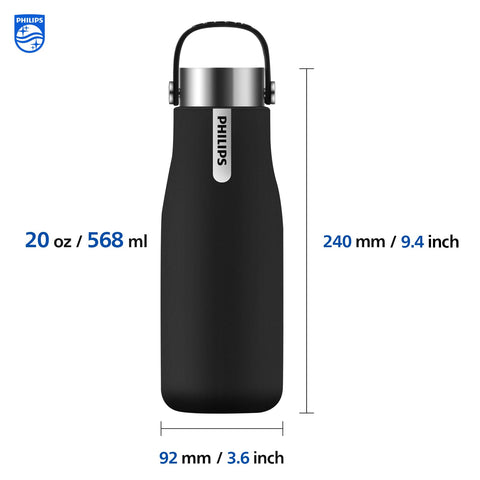 PHILIPS GoZero in use outdoors on a trail highlighting clean drinking while traveling