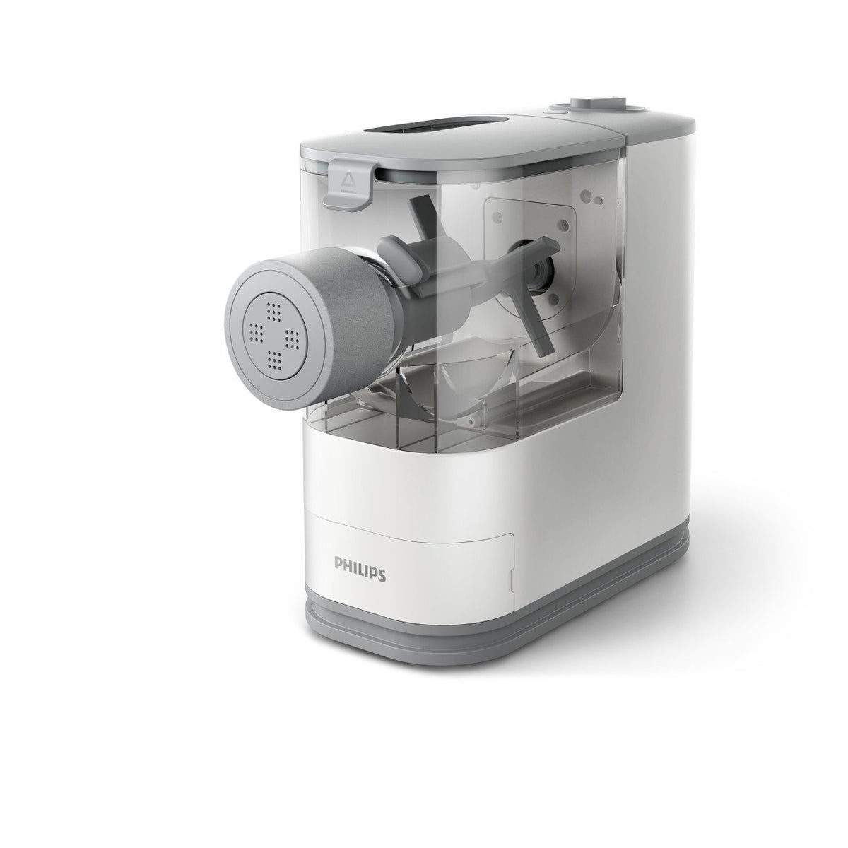 Philips Viva front view showing compact pasta maker and easy operation benefit