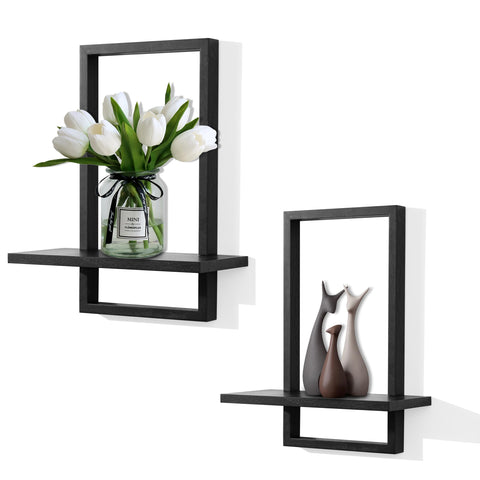 PHOENANCEE front view showing framed black shelf highlighting clean display