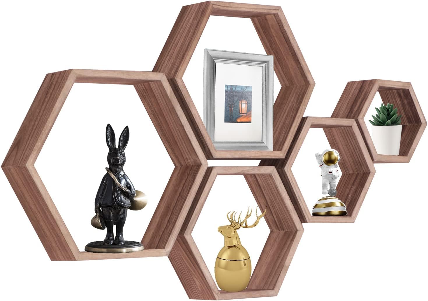 PHOENANCEE front display of honeycomb shelves adding sculptural storage
