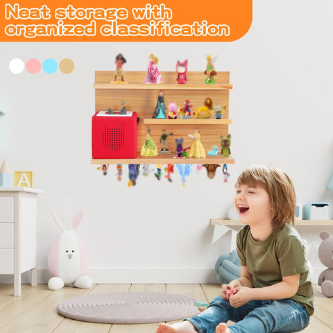 PHOENANCEE shelf with Toniebox on top illustrating charging convenience