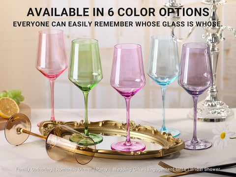Physkoa lineup displaying six distinct colors for easy guest glass identification