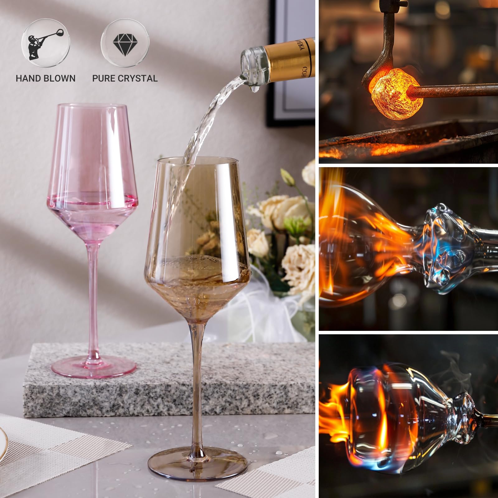 Physkoa glass held in hand to show scale and comfortable 15 oz capacity