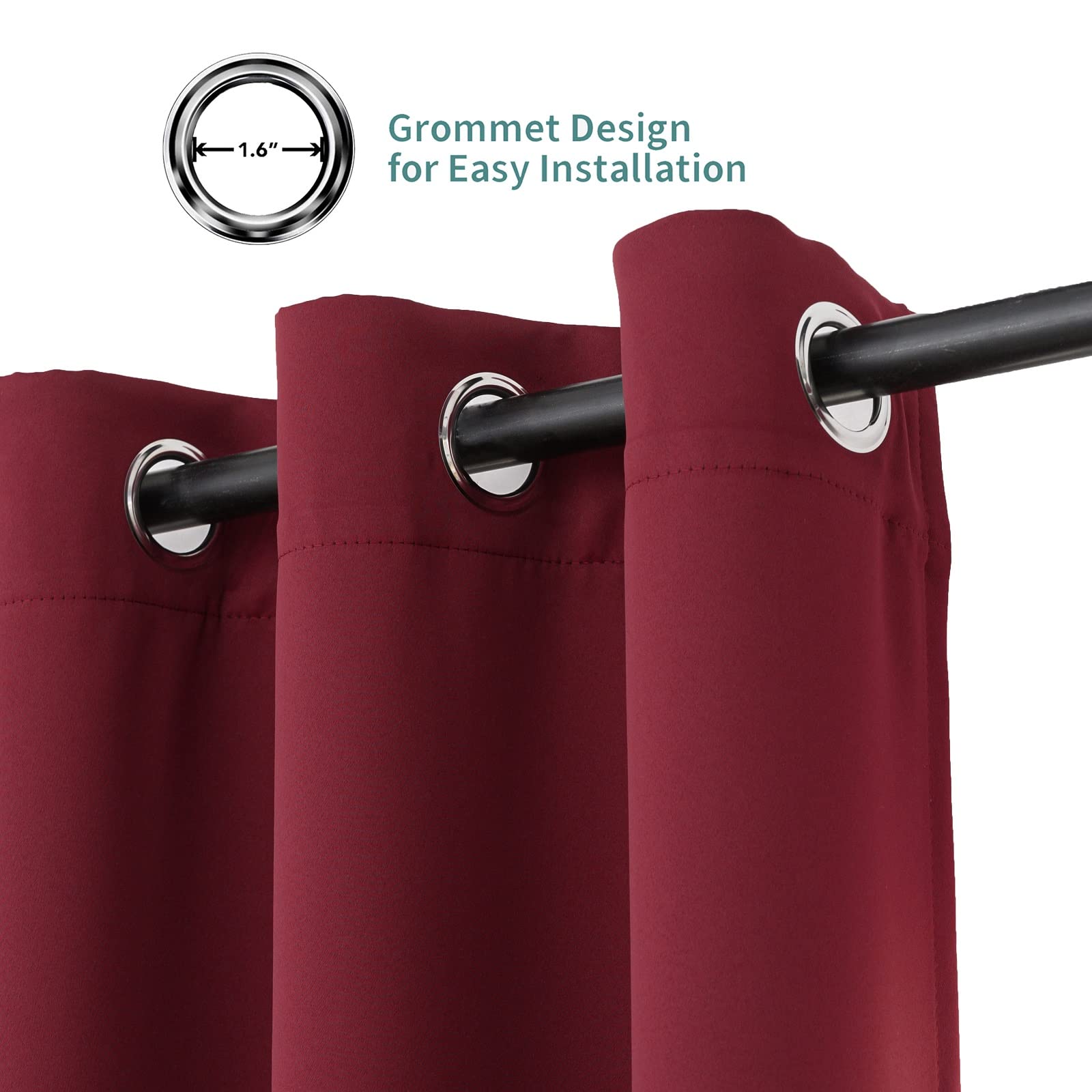 Pickluc metal grommet detail illustrating smooth hanging and durability