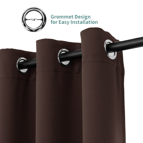 Pickluc grommet header detail demonstrating easy rod installation and smooth sliding