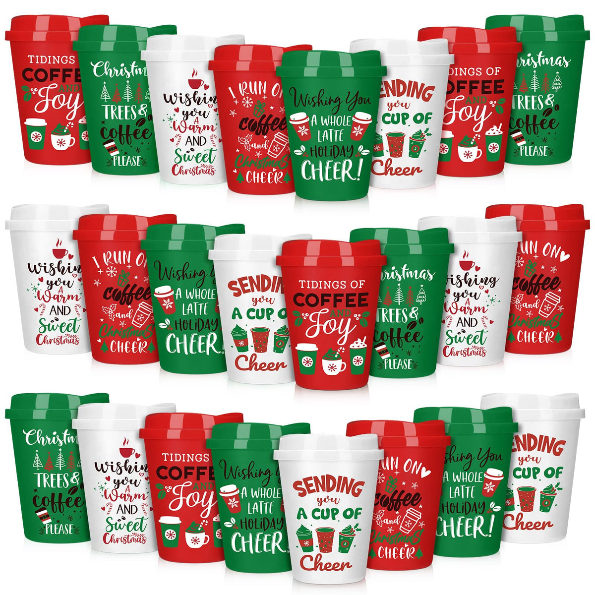 Pickmesh front packaging showing 24-piece festive cup set and convenient gifting