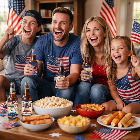 Pickmesh full set of twelve sleeves spread out to show varied patriotic designs