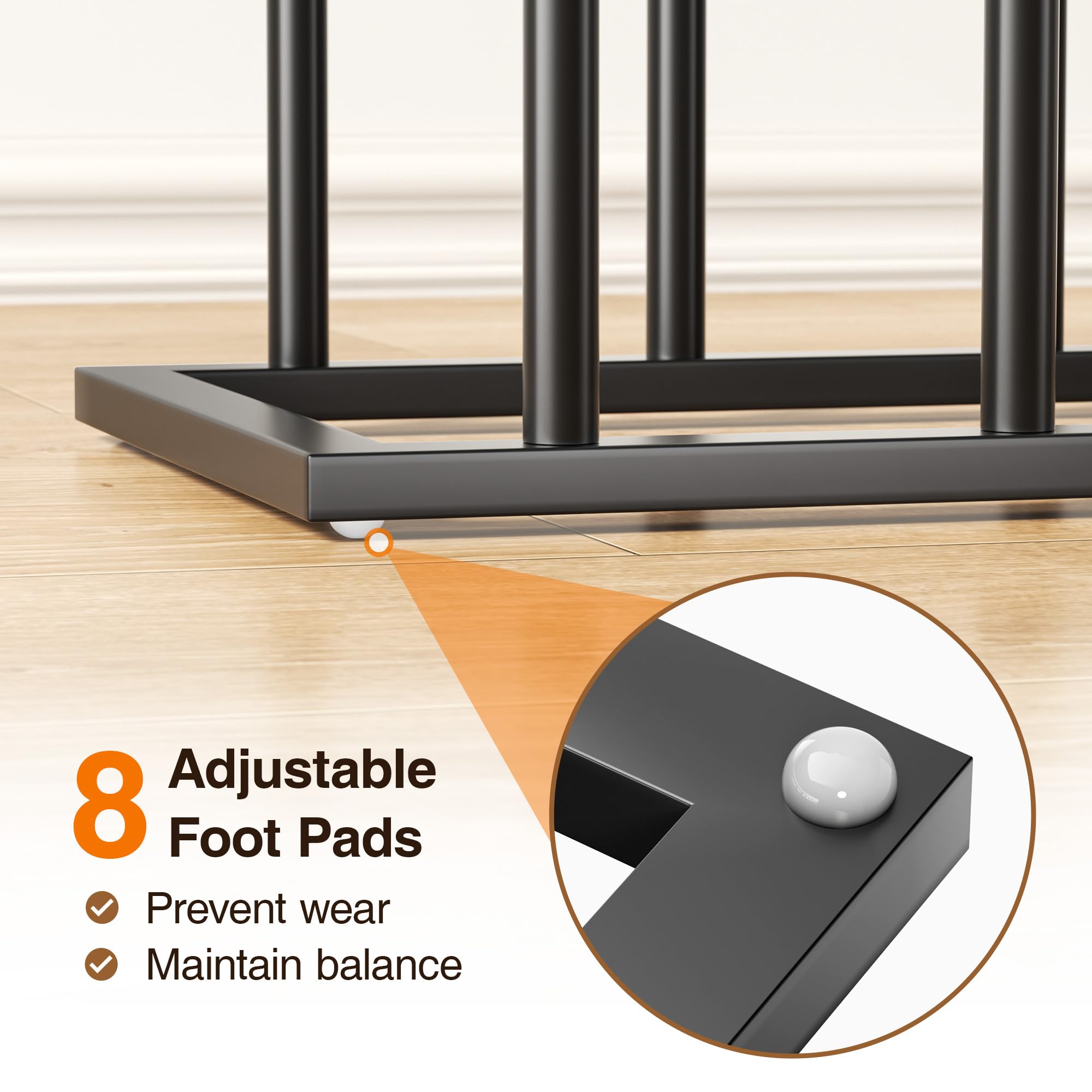 pickpiff rounded metal rods detail protecting boot tops and preserving shape