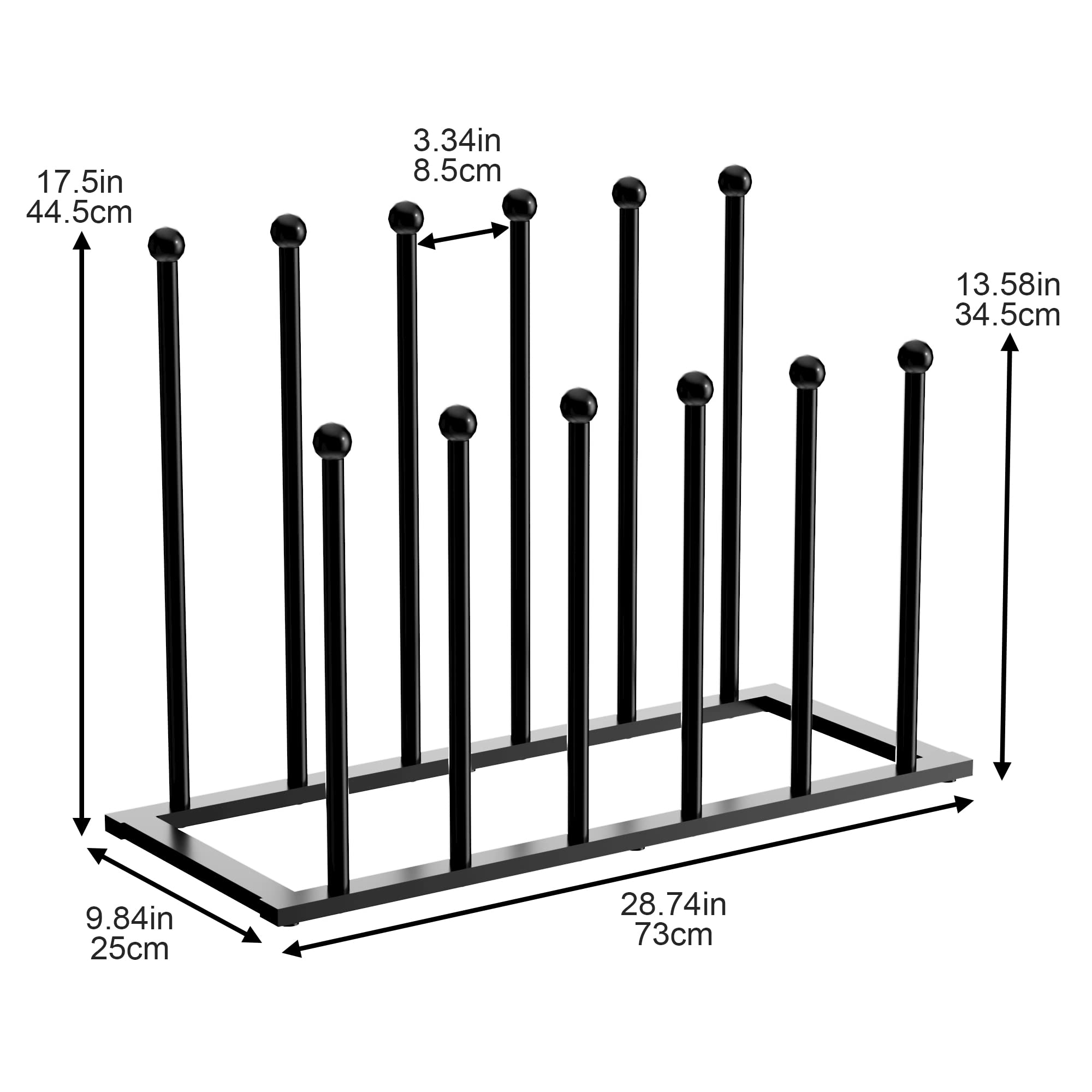 pickpiff rack next to hand demonstrating compact size and space-saving benefit