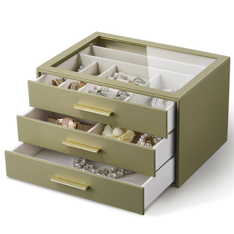pickpiff on vanity with accessories styled to show decorative storage benefit