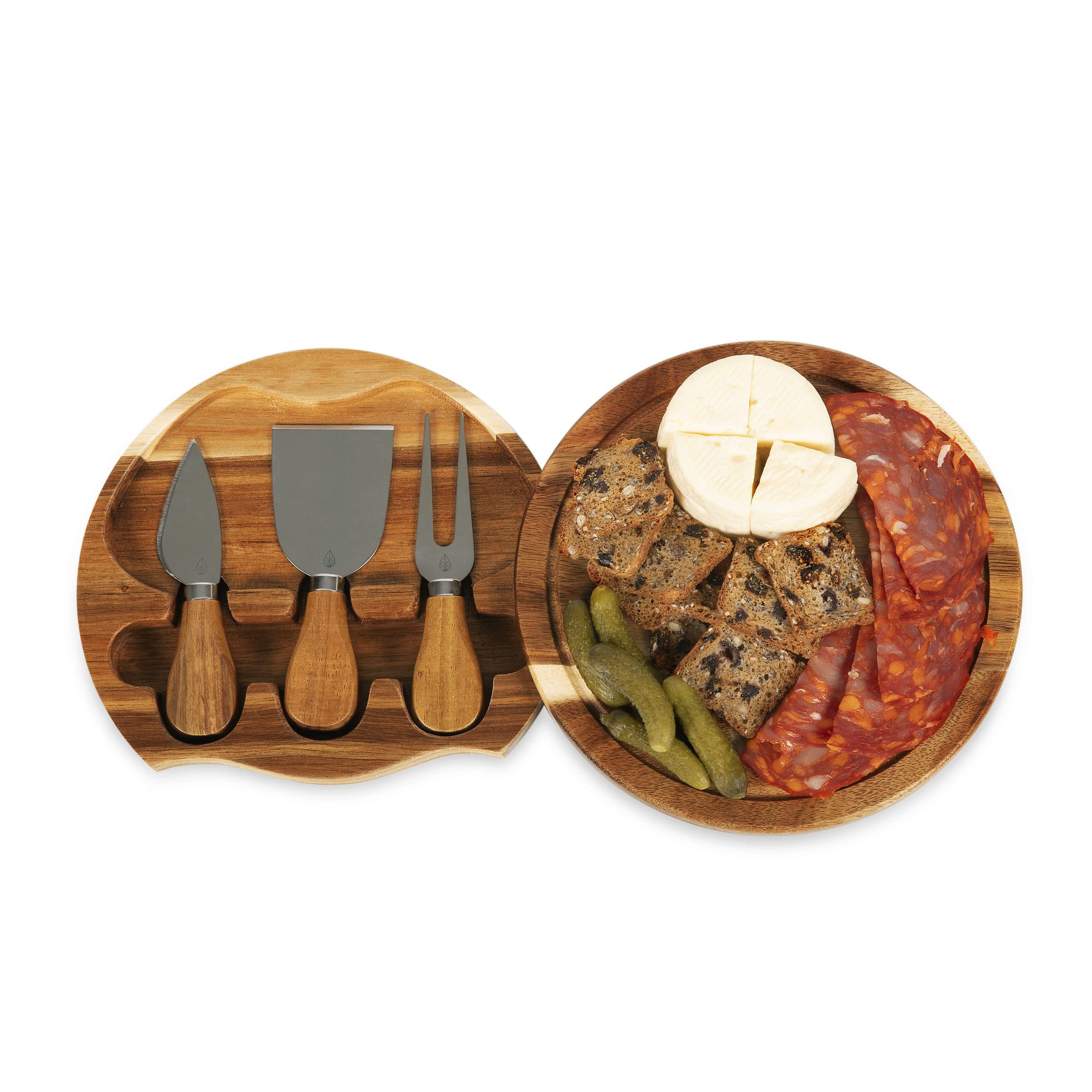 PICNIC TIME board next to a wine glass showing scale and portable size