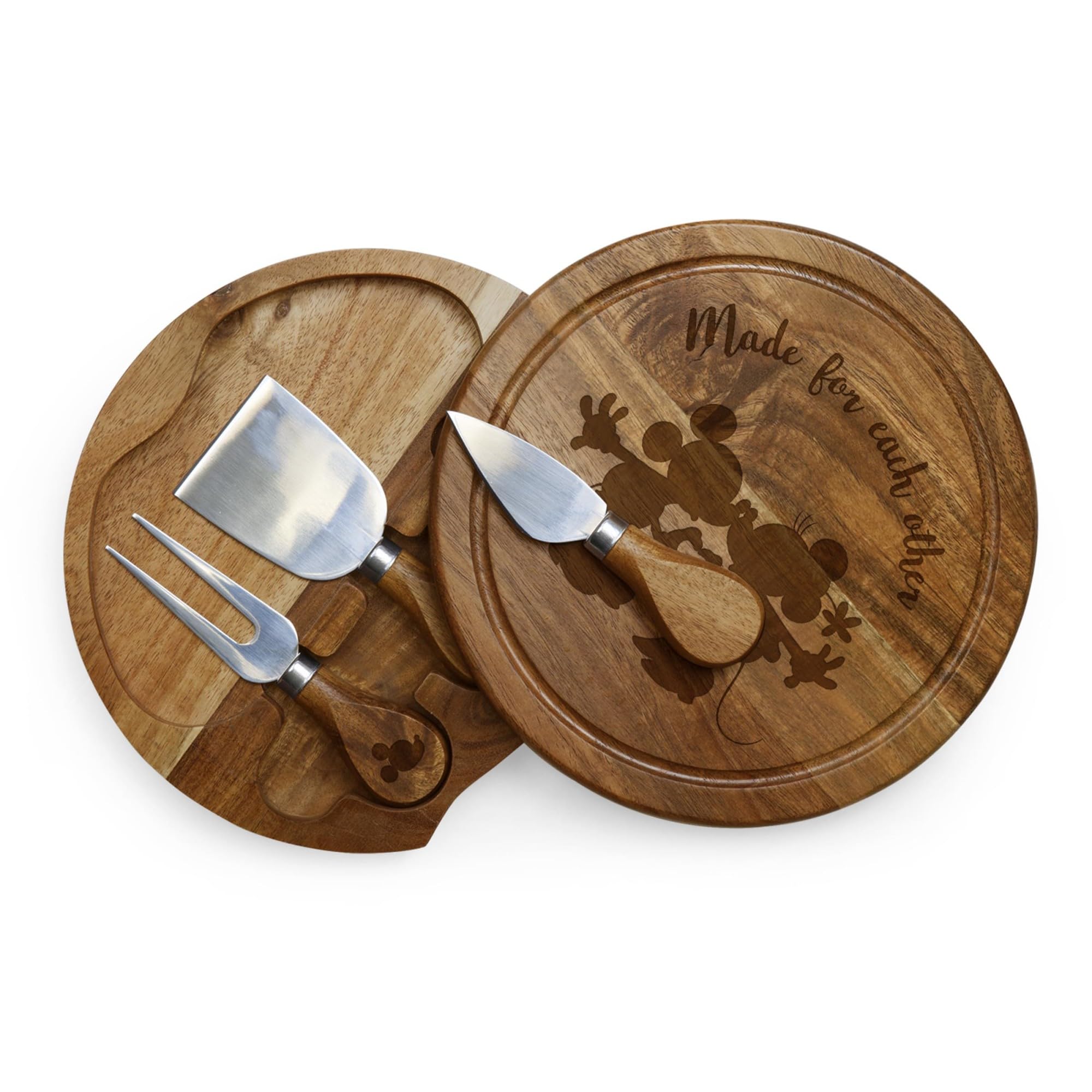 PICNIC TIME front view of Disney brie board showing compact charm and serving readiness