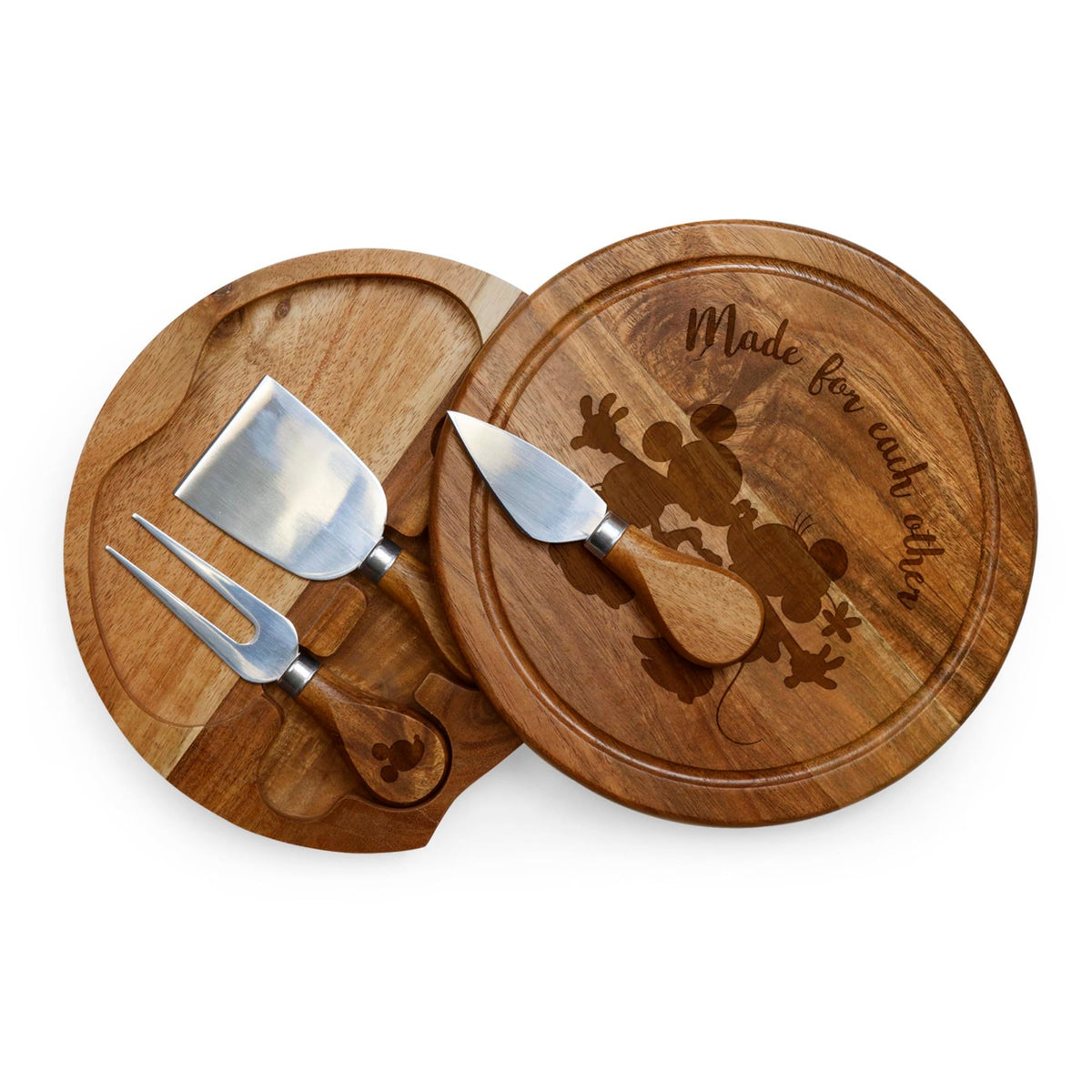 PICNIC TIME front view of Disney brie board showing compact charm and serving readiness