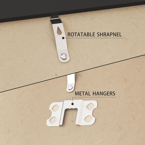 Picrit back panel with pre-mounted hanging hardware for quick installation