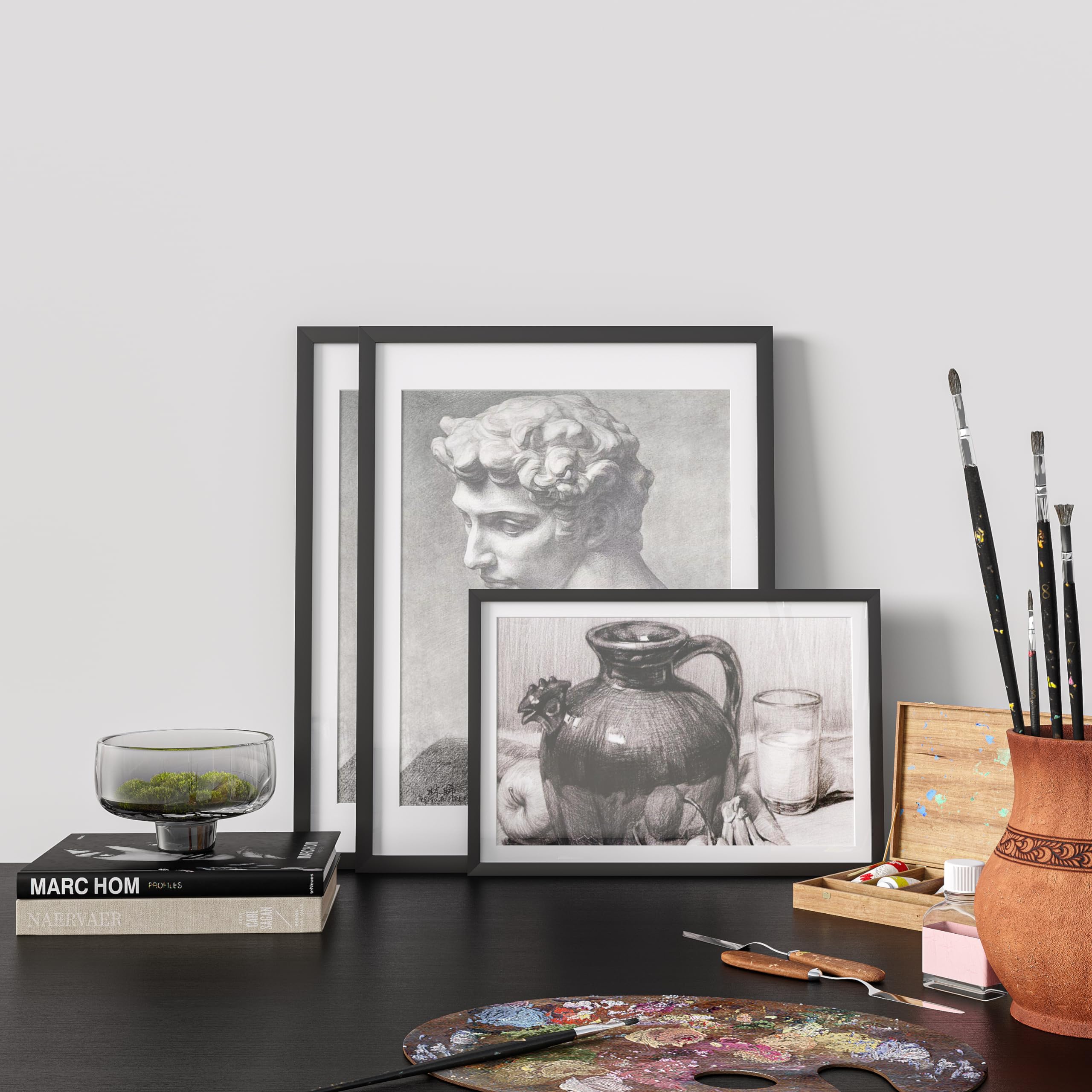Picrit hung horizontally on wall showing easy level hanging and professional display