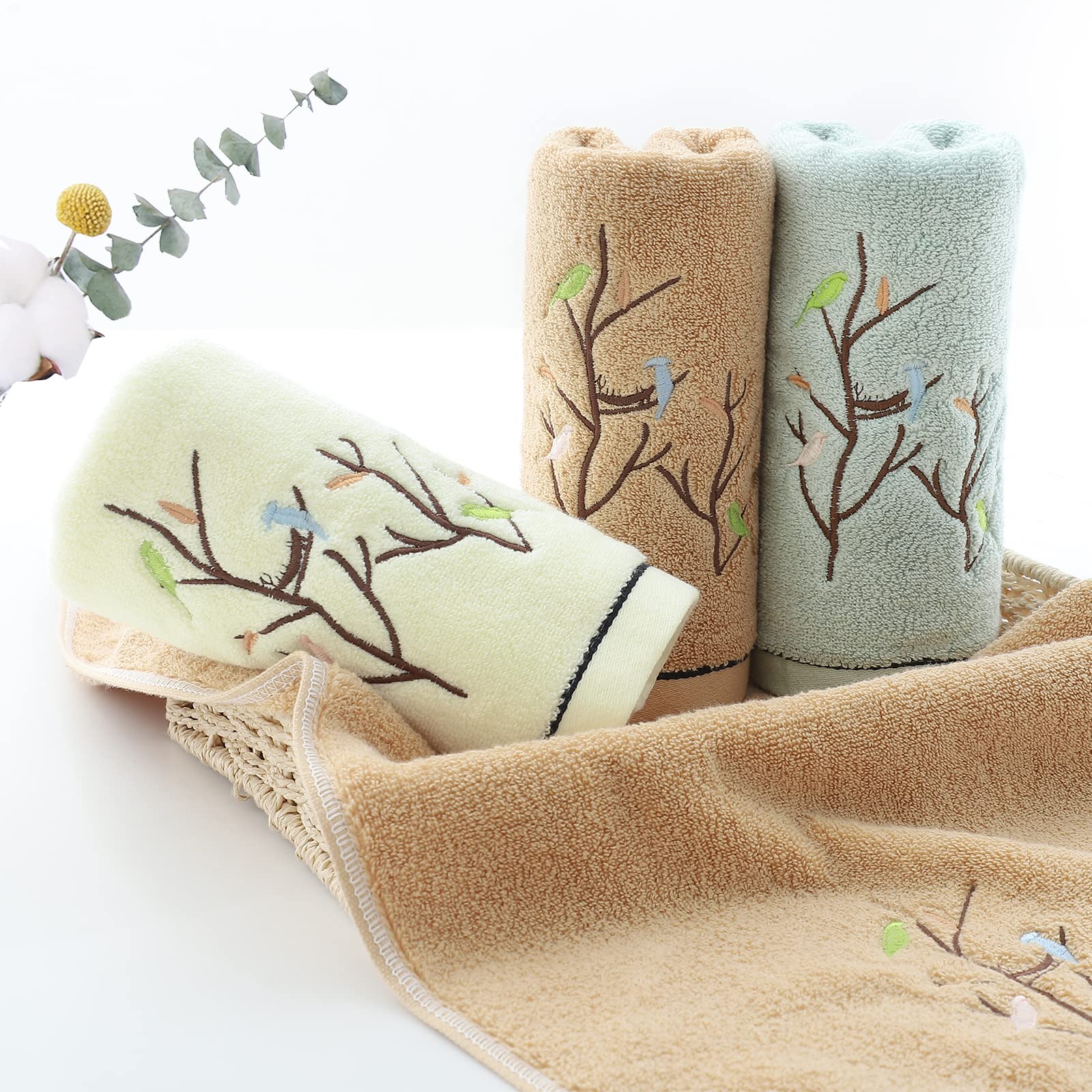 Pidada two hand towels folded in a neat stack, useful for guest presentation and storage