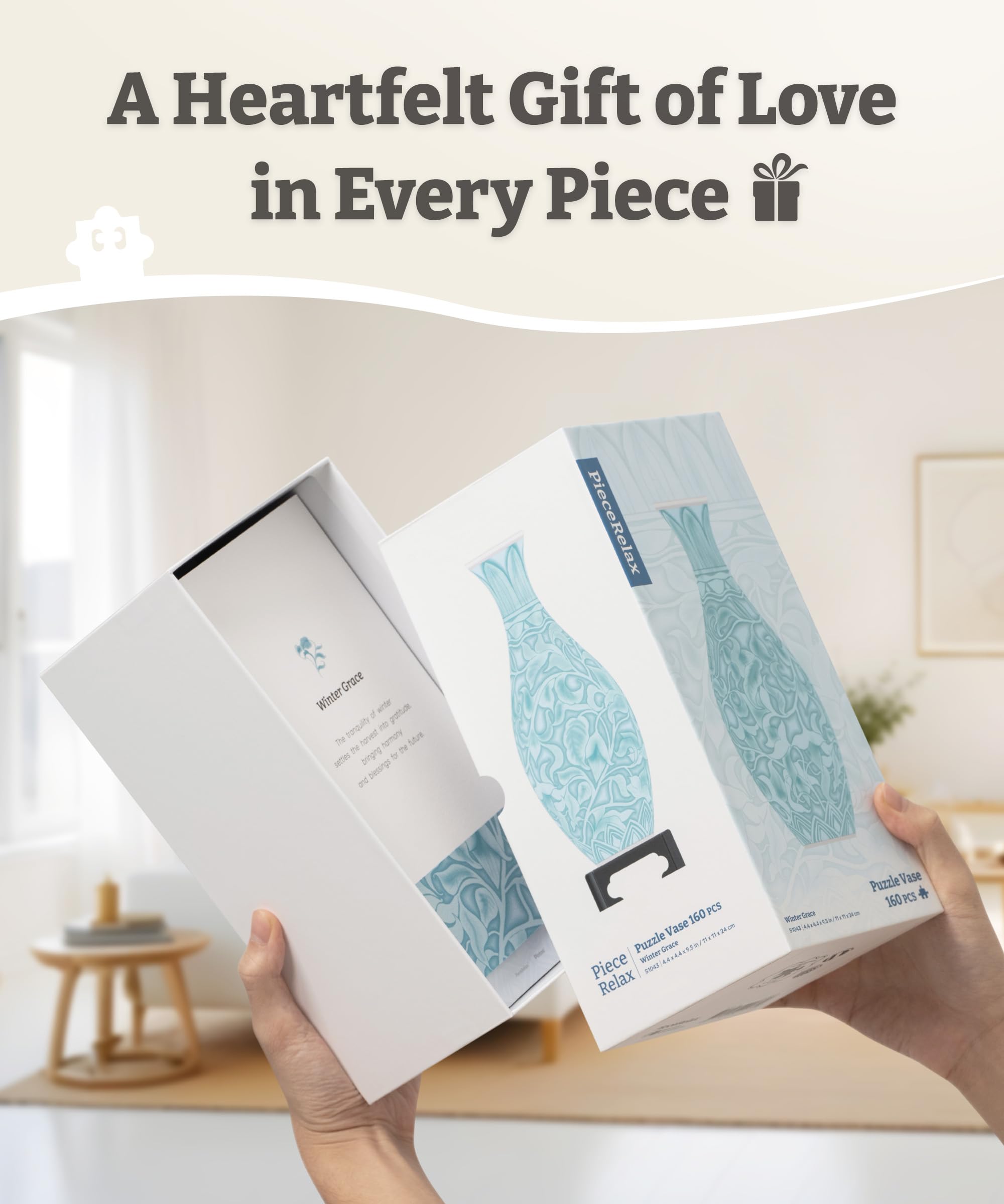 PieceRelax boxed gift presentation suggesting ready-made present convenience