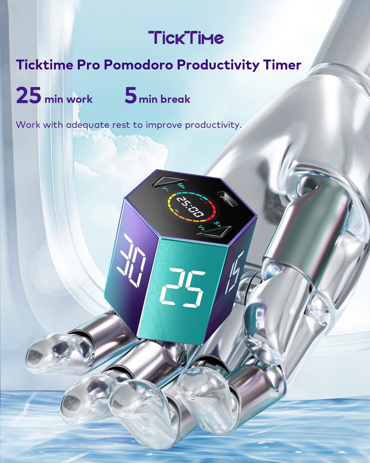 PIHEN Ticktime T6 being flipped in hand to start a preset for quick sessions
