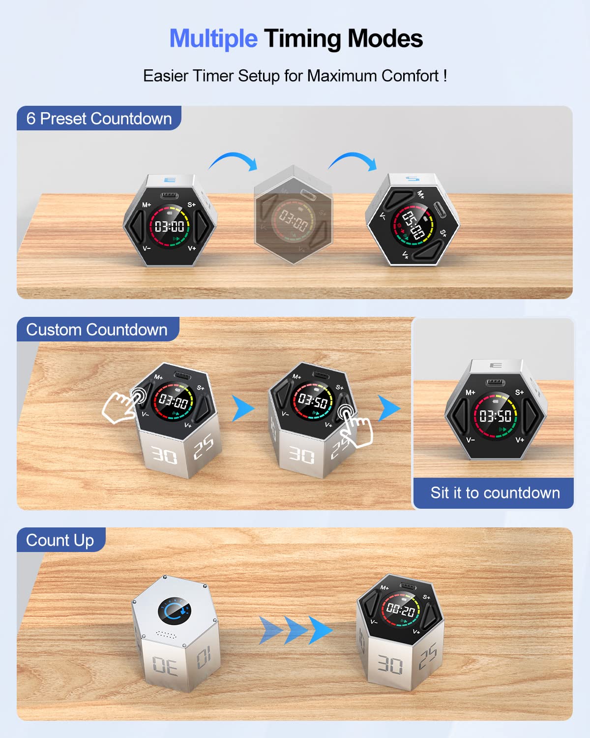 PIHEN Ticktime T6 held in hand showing compact size for easy portability