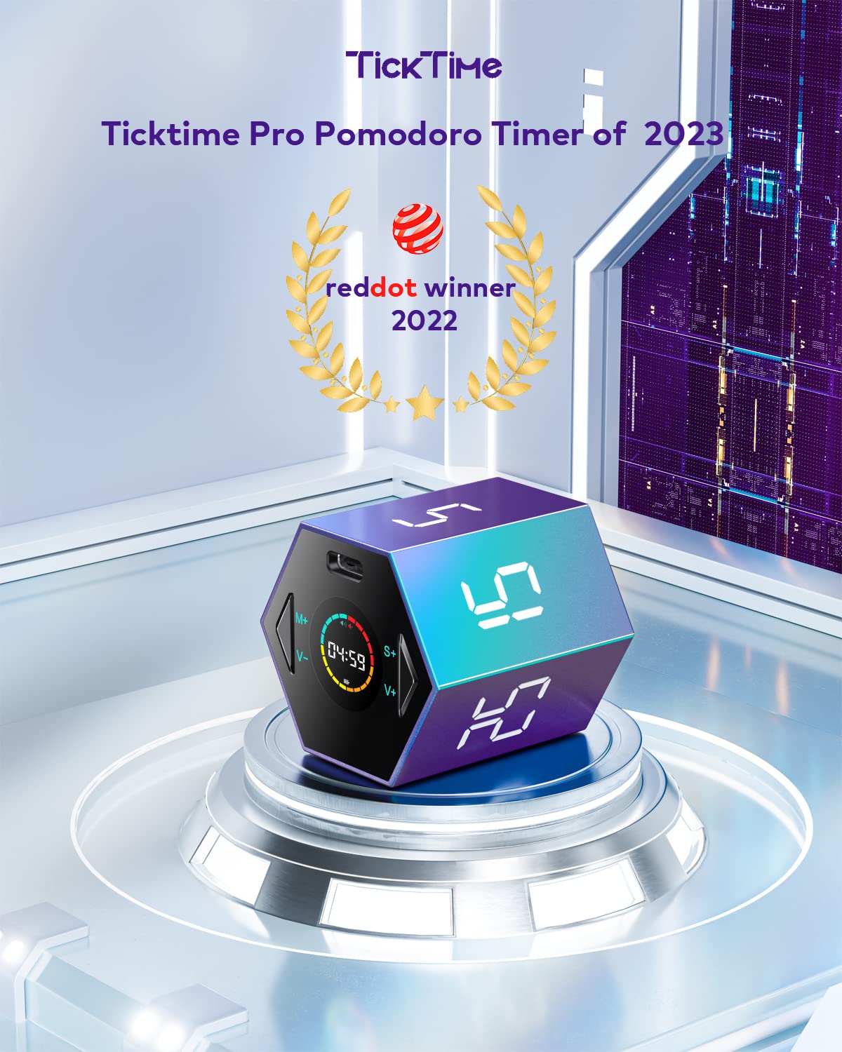 PIHEN Ticktime T6 LED display closeup showing clear countdown for precise focus