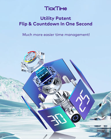 PIHEN Ticktime T6 magnetic back attached to fridge for hands-free visibility