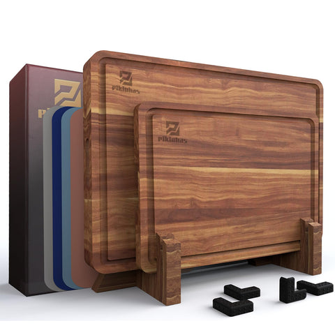 Piklohas front view showing stand and all boards for tidy storage benefit