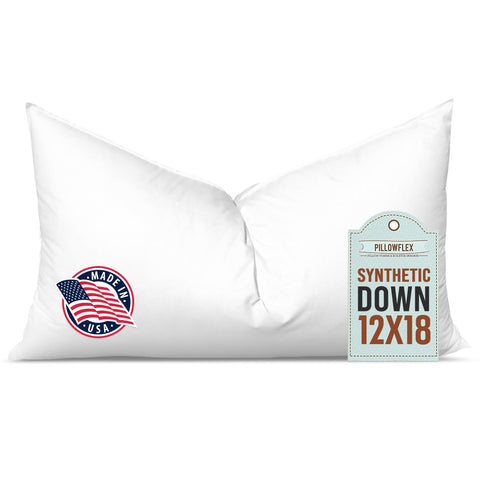 Pillowflex front view of the 12x18 insert showing plush full shape and decorative benefit
