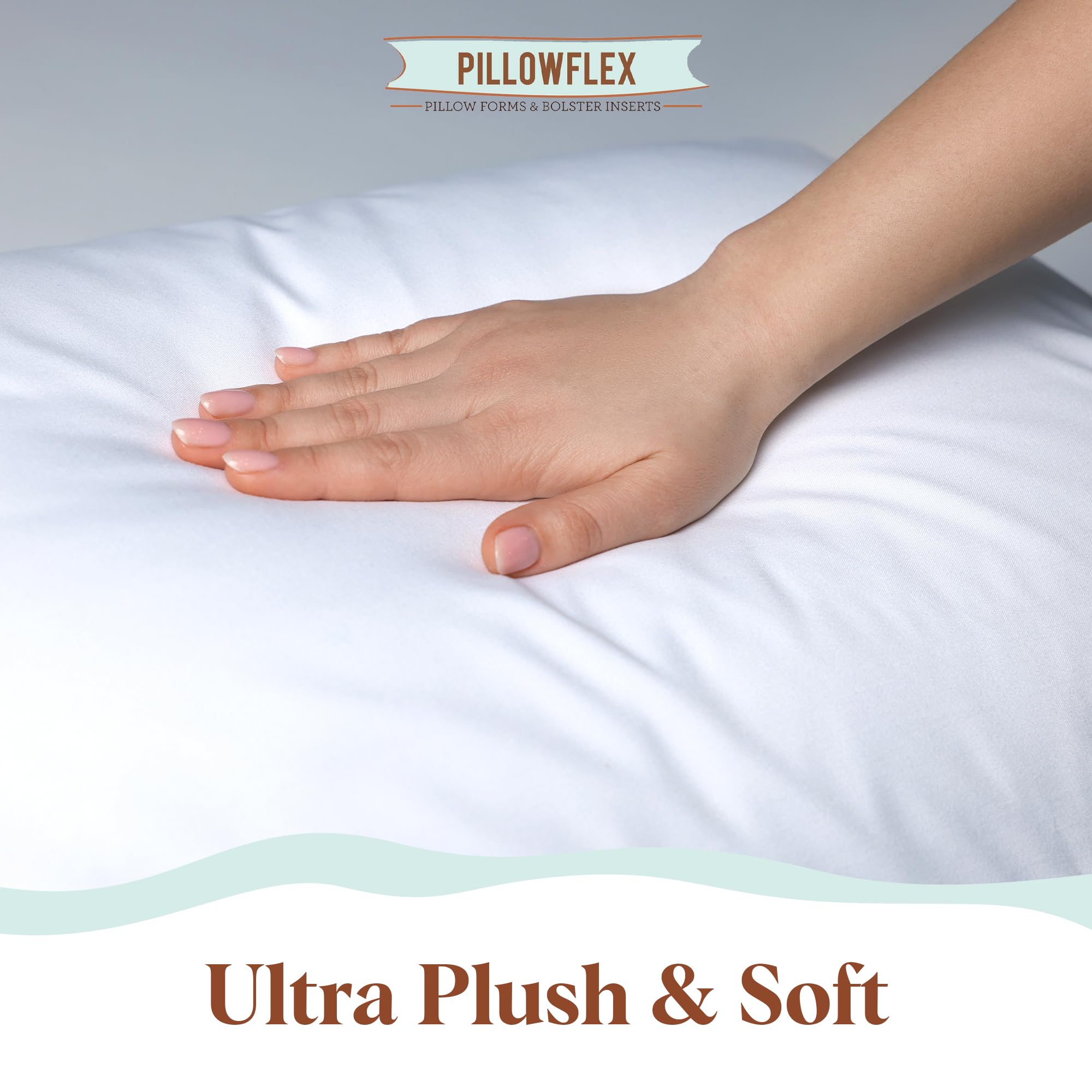 Pillowflex inserted into sham on bed for polished look benefit