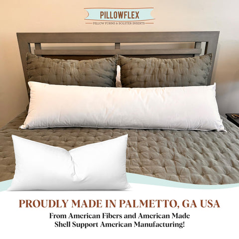 Pillowflex label and stitching detail demonstrating handmade quality and seam durability