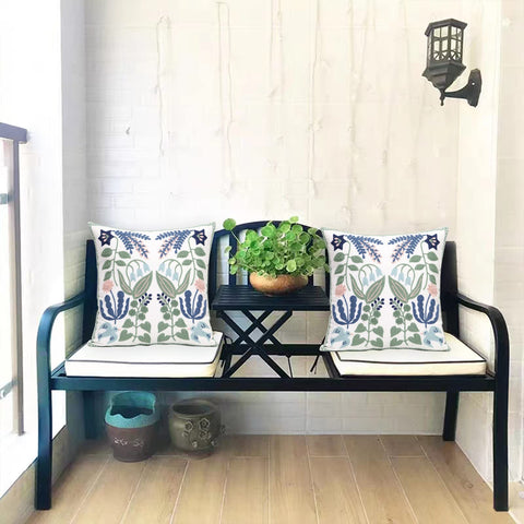 Pilmandu styled on sofa with throws, enhances living room comfort and cottage aesthetic