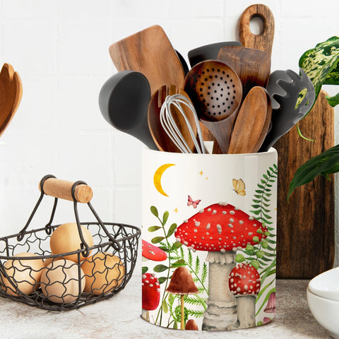 pinata styled in kitchen setting adding decorative charm and organized utensils